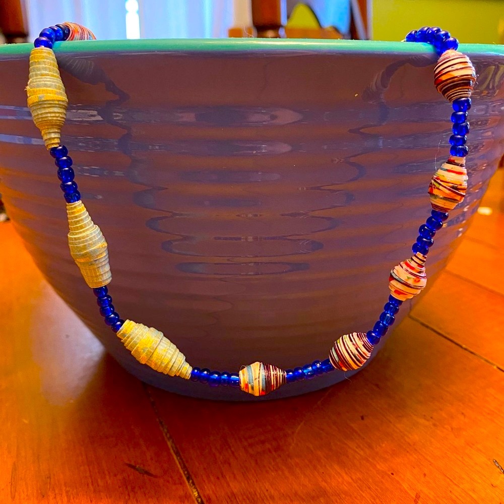 Handcrafted beaded necklace